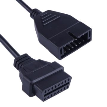 12 Pin to 16 Pin OBDII Diagnostic Cable for GM - 19cm (Black) - 1