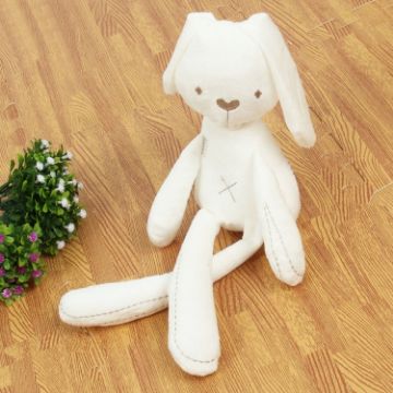 Cute Rabbit Soft Plush Toy - Beige Soothing Rabbit - 1