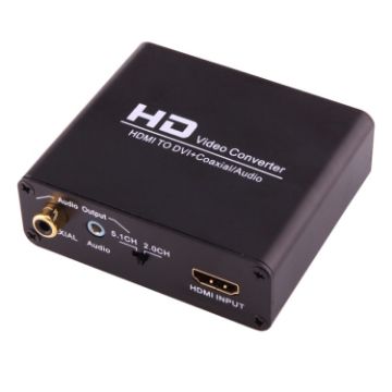 NEWKENG X5 HDMI to DVI with Audio 3.5mm Coaxial Output Video Converter - 1