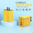 KO-71 120W Dual PD Type-C + Dual QC3.0 USB Charger EU Plug Yellow - 5