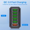 6-Port USB Travel Charger Power Adapter - Black AU Plug - 5