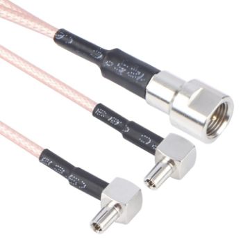 Dual TS9 to RG316 Coaxial RF Connector Cable Extension Cable - 1