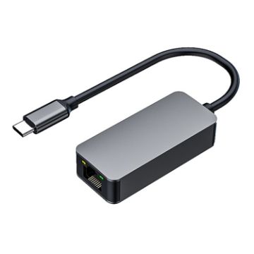 Type-C to RJ45 Ethernet Adapter - 2500Mbps (Grey) - 1