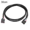 30cm Motherboard 9Pin USB2.0 Extension Cable Double Shielded Cord - 1