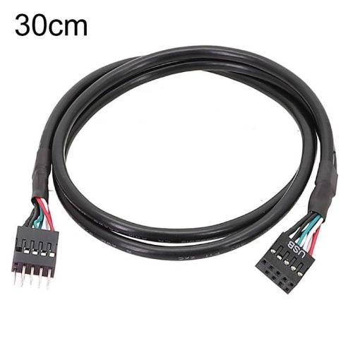 30cm Motherboard 9Pin USB2.0 Extension Cable Double Shielded Cord - 1