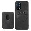 OPPO A5 Retro Leather Card Bag Magnetic Phone Case - Black - 3