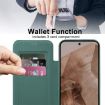 Google Pixel 8a MagSafe Magnetic RFID Anti-theft Leather Phone Case Green - 3