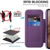 Google Pixel 8a MagSafe Magnetic RFID Anti-theft Leather Phone Case - Purple - 5