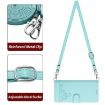 Blackview Shark 8 Cat Rat Embossed Pattern RFID Leather Phone Case - Mint Green - 3