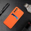 Samsung Galaxy S24+ Orange Shockproof TPU Phone Case with Card Slot - 2