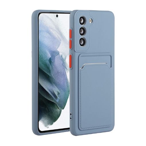 Samsung Galaxy S24+ Grey Shockproof TPU Phone Case with Card Slot - 1