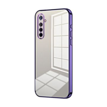 OPPO K5/Realme XT Transparent Plating Phone Case (Purple) - 1
