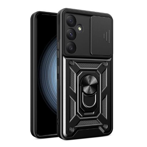 Samsung Galaxy A55 5G Sliding Camera Cover Phone Case (Black) - 1