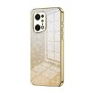 OPPO Find X5 Pro Glitter Powder Electroplated Phone Case - Gold - 1