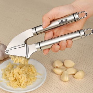 Food Grade 304 Stainless Steel Garlic Press Crusher Slicer - 1