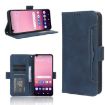 Orbic Magic 5G R678EL Leather Phone Case (Blue) - Card Slots, Calf Texture - 1
