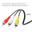 4 Pin S-Video to 3 RCA AV TV Male Cable Converter Adapter - 5