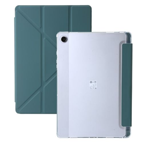 Samsung Galaxy Tab A9+ Clear Acrylic Deformation Leather Tablet Case - 1