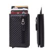 Stainless Steel RFID Business Card Box - Carbon Fiber Black - 3
