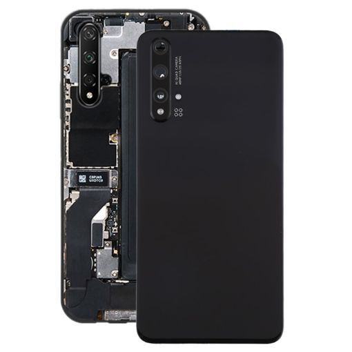 Black Battery Back Cover with Camera Lens for Huawei Nova 5T - 1
