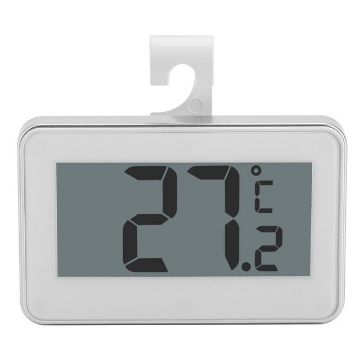 LCD Refrigerator Thermometer - Adjustable Stand Magnet - White - 1