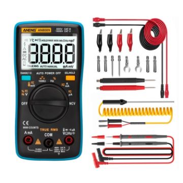 ANENG AN8009 NVC Digital Display Multimeter with Cable - Blue - 1