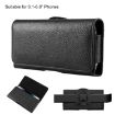 HAWEEL 6.1-6.8 inch Leather Phone Belt Clip Pouch - Black - 1