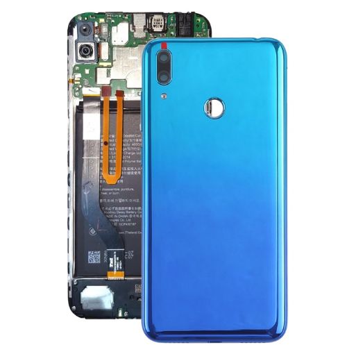 Blue Battery Back Cover for Huawei Y7 Prime (2019) with Camera Lens & Side Keys - 1