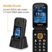 UNIWA V909T Flip Phone, 4G Network, Bluetooth, FM, SOS (Black) - 5
