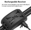 500m Electric Dog Fence & Remote Training Collar - Vibration & Shock - Black - 6