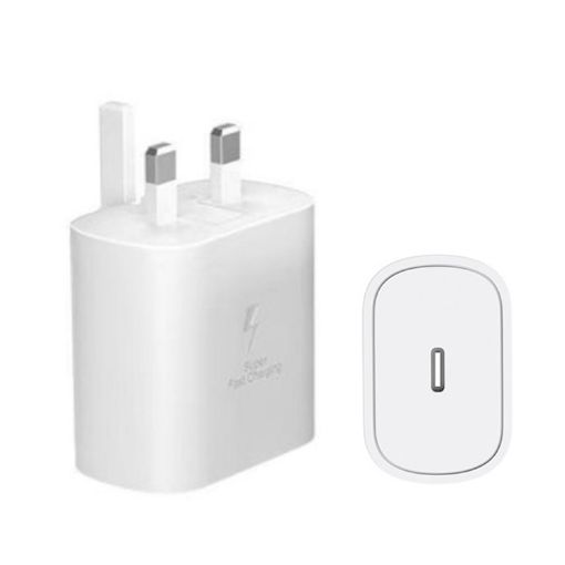 Samsung TA800 PD/PPS 25W Type-C Port Charger - UK Plug (White) - 1