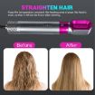 5-in-1 Hot-air Comb Hair Dryer Silver+Rose Red - 6