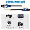 JUNSUNMAY Speakon Male to Male Speaker Adapter Cable - 6FT - 4