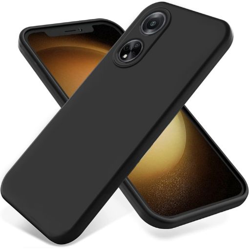 OPPO F23 5G/A98 5G/A1 5G Liquid Silicone Phone Case (Black) - 1