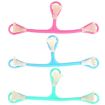 Plastic Three-hook Baby Diaper Buckle - Random Color Delivery - 4