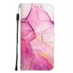 For Honor 200 Lite Marble Pattern Flip Leather Phone Case - Pink Purple Gold - 3