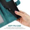 Samsung Galaxy A51 5G Green Leather Phone Case - Geometric Lines - 6