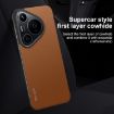 SULADA Frameless Cowhide Leather Phone Case for Huawei Pura 70 Ultra (Red) - 5