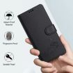 Oukitel C37 Cat Rat Embossed Pattern RFID Leather Phone Case - Black - 6