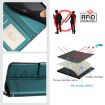 Oukitel C51 Cat Rat Embossed Pattern RFID Leather Phone Case - Peacock Green - 5