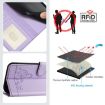 TCL 50XE 5G Cat Rat Embossed Pattern RFID Leather Phone Case (Purple) - 5