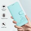 Ulefone Note 14 Cat Rat Embossed Pattern RFID Leather Phone Case - Mint Green - 6