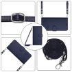 HTC U24 Pro Cat Rat Embossed Pattern RFID Leather Phone Case (Blue) - 2