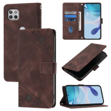 Motorola One 5G Ace/Moto G 5G 2020 Brown Leather Phone Case - 1