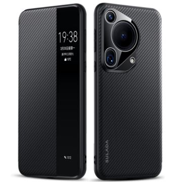 SULADA Kevlar 600D Leather Phone Case for Huawei Pura 70 Ultra (Black) - 1