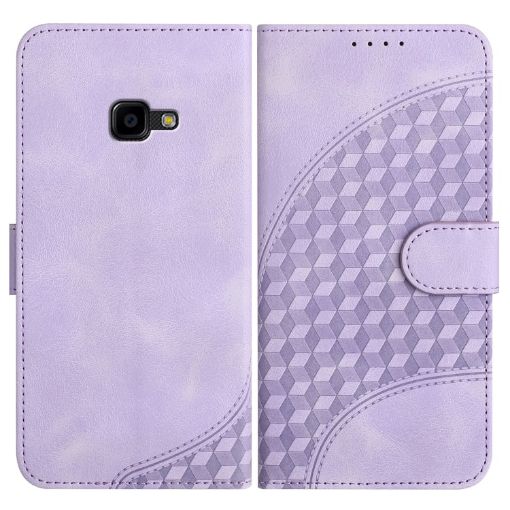 Samsung Galaxy Xcover 4/4s Elephant Head Embossed Leather Case - Light Purple - 1