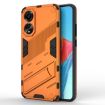 OPPO A78 4G Punk Armor Phone Case with Holder - Orange - 1