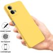 Yellow Liquid Silicone Shockproof Phone Case for Motorola Moto G34 - 2