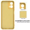 Yellow Liquid Silicone Shockproof Phone Case for Motorola Moto G34 - 5