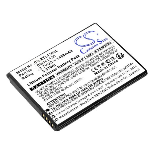 Zte GRAND MAX Blade L130 Battery Li3816T43p4h604550 - 1